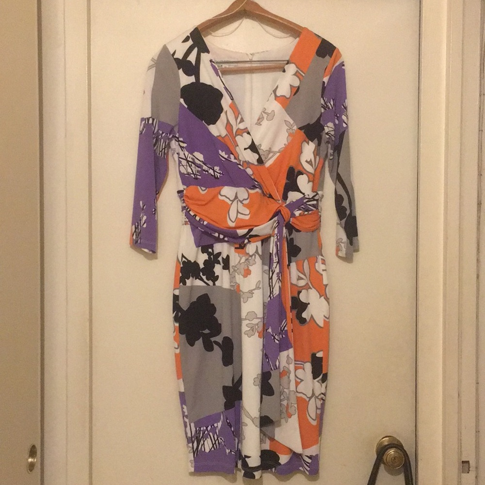 Maggie London plunged neck sexy dress